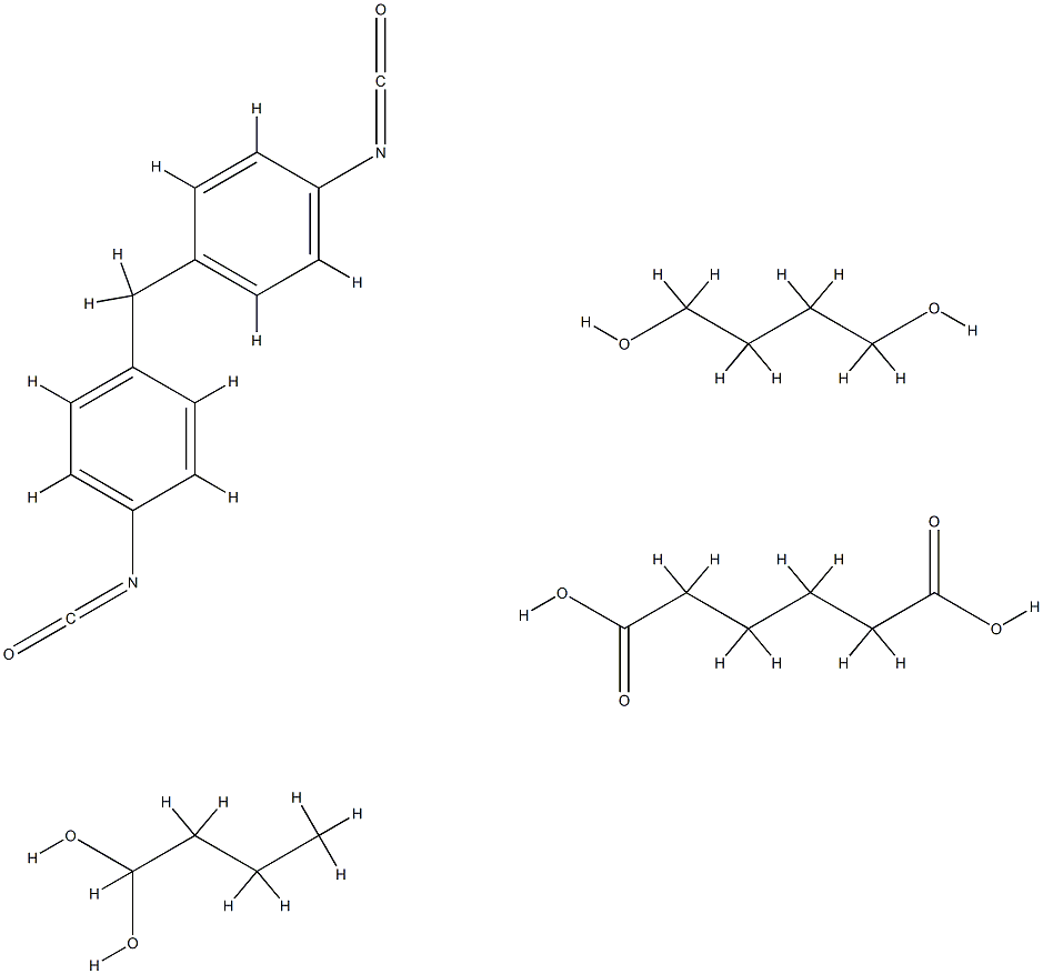 POLY[4,4'-METHYLENEBIS(PHENYL ISOCYANATE)-ALT-1,4-BUTANEDIOL/POLY(BUTYLENE ADIPATE)] Struktur