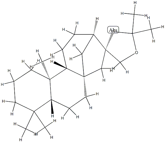 ent-16β,17-イソプロピリデンジオキシ-カウラン 化学構造式