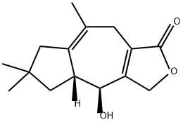 (4S)-4,4aβ,5,6,7,9-Hexahydro-4β-hydroxy-6,6,8-trimethylazuleno[5,6-c]furan-1(3H)-one Struktur