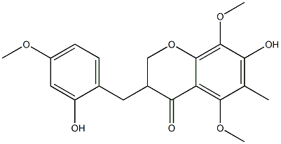 麦冬二氢高异黄酮F 结构式
