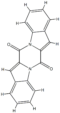 Pyrazino[1,2-a:4,5-a]diindole-6,13-dione 结构式