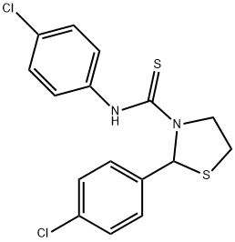 3-Thiazolidinecarbothioamide,N,2-bis(4-chlorophenyl)-(9CI),590378-88-4,结构式