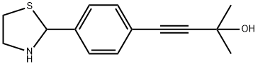 3-Butyn-2-ol,2-methyl-4-[4-(2-thiazolidinyl)phenyl]-(9CI),590379-03-6,结构式