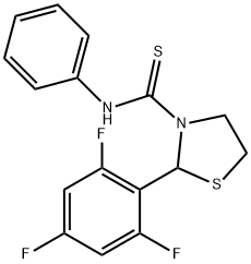 3-Thiazolidinecarbothioamide,N-phenyl-2-(2,4,6-trifluorophenyl)-(9CI),590379-72-9,结构式