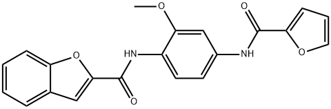 2-Benzofurancarboxamide,N-[4-[(2-furanylcarbonyl)amino]-2-methoxyphenyl]-(9CI),590380-70-4,结构式