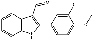 1H-Indole-3-carboxaldehyde,2-(3-chloro-4-methoxyphenyl)-(9CI),590390-98-0,结构式