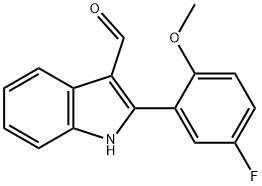 1H-Indole-3-carboxaldehyde,2-(5-fluoro-2-methoxyphenyl)-(9CI),590391-07-4,结构式