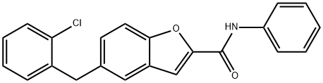 2-Benzofurancarboxamide,5-[(2-chlorophenyl)methyl]-N-phenyl-(9CI),591240-81-2,结构式