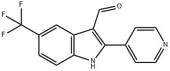 1H-Indole-3-carboxaldehyde,2-(4-pyridinyl)-5-(trifluoromethyl)-(9CI) Struktur
