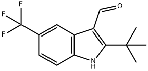 1H-Indole-3-carboxaldehyde,2-(1,1-dimethylethyl)-5-(trifluoromethyl)-(9CI),591720-26-2,结构式