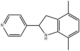 1H-Indole,2,3-dihydro-4,7-dimethyl-2-(4-pyridinyl)-(9CI) Struktur