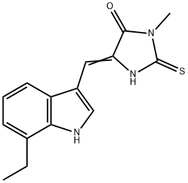 4-Imidazolidinone,5-[(7-ethyl-1H-indol-3-yl)methylene]-3-methyl-2-thioxo-(9CI) Struktur