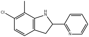 1H-Indole,6-chloro-2,3-dihydro-7-methyl-2-(2-pyridinyl)-(9CI),593233-49-9,结构式