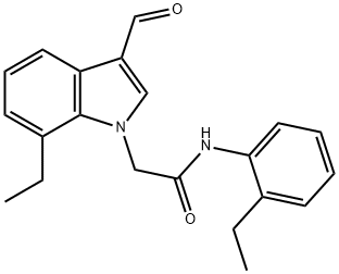 1H-Indole-1-acetamide,7-ethyl-N-(2-ethylphenyl)-3-formyl-(9CI) 结构式