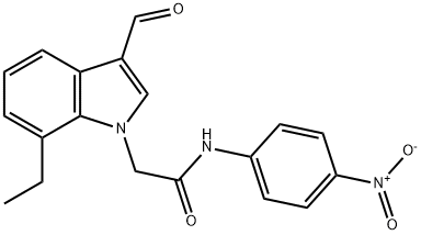 1H-Indole-1-acetamide,7-ethyl-3-formyl-N-(4-nitrophenyl)-(9CI)|