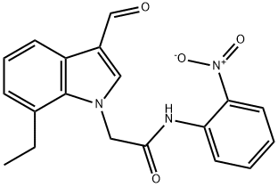 1H-Indole-1-acetamide,7-ethyl-3-formyl-N-(2-nitrophenyl)-(9CI) Structure