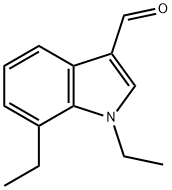 1H-Indole-3-carboxaldehyde,1,7-diethyl-(9CI),593237-08-2,结构式