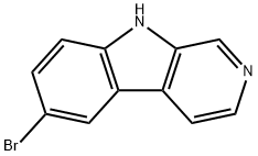 6-ブロモ-9H-ピリド[3,4-b]インドール 化学構造式