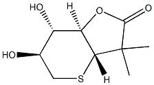 D-gulo-Heptonic acid, 2,3,7-trideoxy-3,7-epithio-2,2-dimethyl-, gamma-lactone (9CI) 结构式