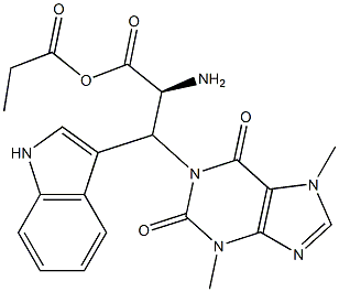 Caffeineacetyltryptophanate Struktur