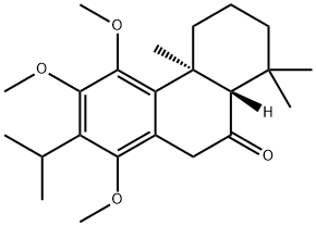 (4bS)-4b,6,7,8,8aβ,10-Hexahydro-1,3,4-trimethoxy-4b,8,8-trimethyl-2-isopropyl-9(5H)-phenanthrenone Structure