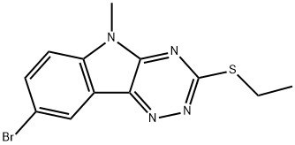 5H-1,2,4-Triazino[5,6-b]indole,8-bromo-3-(ethylthio)-5-methyl-(9CI)|