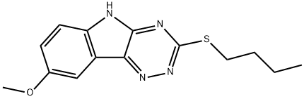 2H-1,2,4-Triazino[5,6-b]indole,3-(butylthio)-8-methoxy-(9CI) Structure