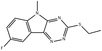 5H-1,2,4-Triazino[5,6-b]indole,3-(ethylthio)-8-fluoro-5-methyl-(9CI) Structure