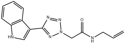 2H-Tetrazole-2-acetamide,5-(1H-indol-3-yl)-N-2-propenyl-(9CI) Struktur