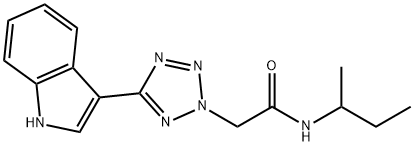 2H-Tetrazole-2-acetamide,5-(1H-indol-3-yl)-N-(1-methylpropyl)-(9CI) Struktur