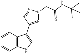 2H-Tetrazole-2-acetamide,N-(1,1-dimethylethyl)-5-(1H-indol-3-yl)-(9CI) Struktur