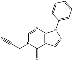 5H-Pyrazolo[3,4-d]pyrimidine-5-acetonitrile,1,4-dihydro-4-oxo-1-phenyl-(9CI) Structure