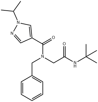 1H-Pyrazole-4-carboxamide,N-[2-[(1,1-dimethylethyl)amino]-2-oxoethyl]-1-(1-methylethyl)-N-(phenylmethyl)-(9CI)|