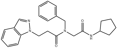1H-Indazole-1-propanamide,N-[2-(cyclopentylamino)-2-oxoethyl]-N-(phenylmethyl)-(9CI) 结构式