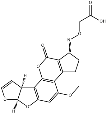 aflatoxin B1-(O-carboxymethyl)oxime Struktur
