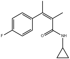 (Z)-N-Cyclopropyl-α,β-dimethyl-4-fluorocinnamamide Structure