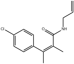 (Z)-N-Allyl-4-chloro-α,β-dimethylcinnamamide,60548-49-4,结构式