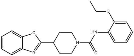 1-Piperidinecarboxamide,4-(2-benzoxazolyl)-N-(2-ethoxyphenyl)-(9CI) 化学構造式