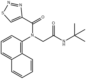 1,2,3-Thiadiazole-4-carboxamide,N-[2-[(1,1-dimethylethyl)amino]-2-oxoethyl]-N-1-naphthalenyl-(9CI) Struktur