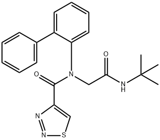 1,2,3-Thiadiazole-4-carboxamide,N-[1,1-biphenyl]-2-yl-N-[2-[(1,1-dimethylethyl)amino]-2-oxoethyl]-(9CI),605638-34-4,结构式