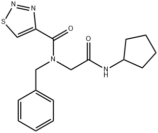 1,2,3-Thiadiazole-4-carboxamide,N-[2-(cyclopentylamino)-2-oxoethyl]-N-(phenylmethyl)-(9CI)|