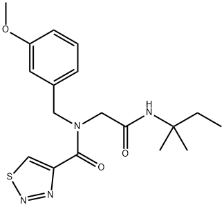 605638-68-4 1,2,3-Thiadiazole-4-carboxamide,N-[2-[(1,1-dimethylpropyl)amino]-2-oxoethyl]-N-[(3-methoxyphenyl)methyl]-(9CI)