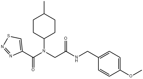 605638-94-6 1,2,3-Thiadiazole-4-carboxamide,N-[2-[[(4-methoxyphenyl)methyl]amino]-2-oxoethyl]-N-(4-methylcyclohexyl)-(9CI)