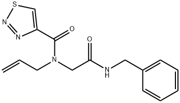 1,2,3-Thiadiazole-4-carboxamide,N-[2-oxo-2-[(phenylmethyl)amino]ethyl]-N-2-propenyl-(9CI) Structure