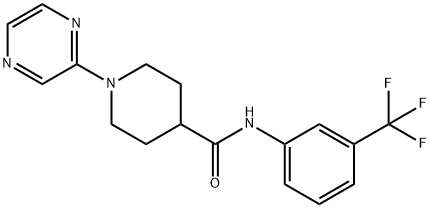 4-Piperidinecarboxamide,1-pyrazinyl-N-[3-(trifluoromethyl)phenyl]-(9CI) Structure