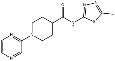 4-Piperidinecarboxamide,N-(5-methyl-1,3,4-thiadiazol-2-yl)-1-pyrazinyl-(9CI) Structure