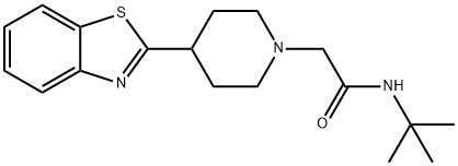 1-Piperidineacetamide,4-(2-benzothiazolyl)-N-(1,1-dimethylethyl)-(9CI) Structure