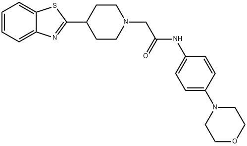 1-Piperidineacetamide,4-(2-benzothiazolyl)-N-[4-(4-morpholinyl)phenyl]-(9CI) Structure