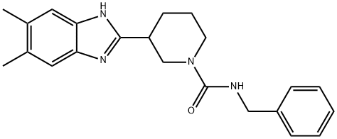 1-Piperidinecarboxamide,3-(5,6-dimethyl-1H-benzimidazol-2-yl)-N-(phenylmethyl)-(9CI)|