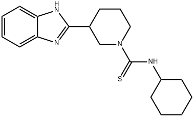 1-Piperidinecarbothioamide,3-(1H-benzimidazol-2-yl)-N-cyclohexyl-(9CI) 结构式